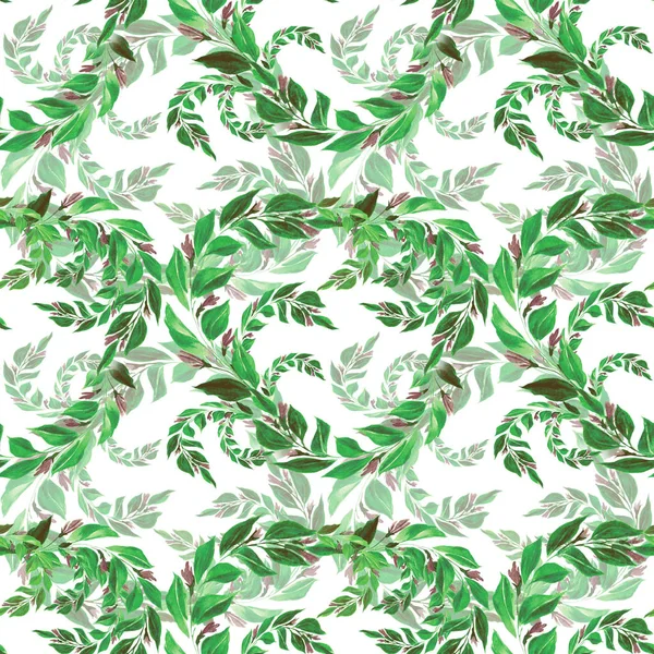 Blad och grenar är en dekorativ komposition, parfymer och kosmetiska växter. Seamless mönster. Tapeter. — Stockfoto