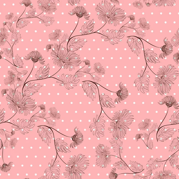 Blommor - Dekorativa sammansättning på en akvarell bakgrund. Seamless mönster. — Stockfoto