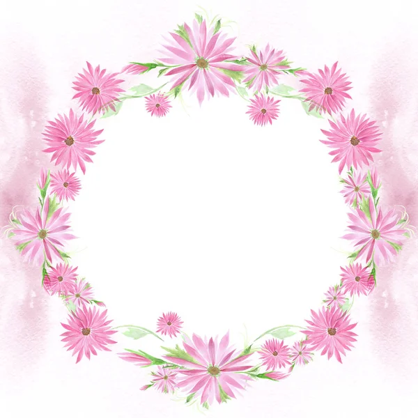 Blommor - Dekorativa sammansättning på en akvarell bakgrund. — Stockfoto