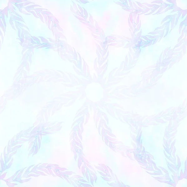 Leaves.Decorative összetétele egy akvarell háttér. Virág motívumokkal. Varrat nélküli mintát. — Stock Fotó