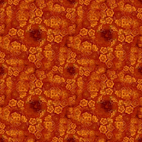 Flowers. Seamless pattern. Decorative composition - flower motifs. Batik. Wallpaper. — Stock Photo, Image