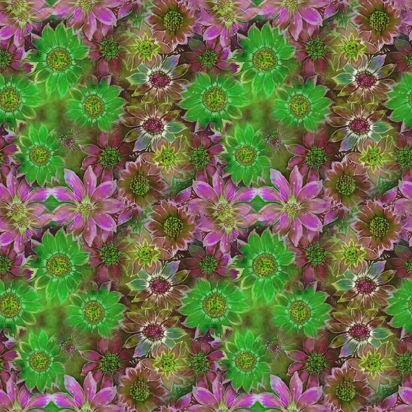 Kwiatów Jednolity Wzór Dekoracyjnych Kompozycji Motywów Kwiatowych Batik Tapeta Użyj — Zdjęcie stockowe