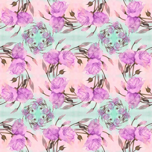 Eustoma - Blüten und Knospen. Collage aus Blumen, Blättern und Knospen — Stockfoto