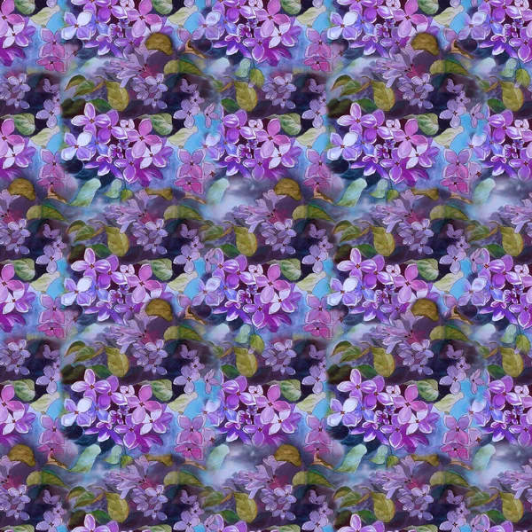 Liliowy Kwiaty Liście Płynny Wzór Akwarela Tapeta Abstrakcyjna Motywami Kwiatowymi — Zdjęcie stockowe