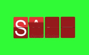 Satılık metin animasyonu ile flip etkisi