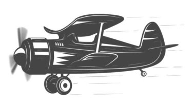 Uçak animasyon hızı çizgilerle.