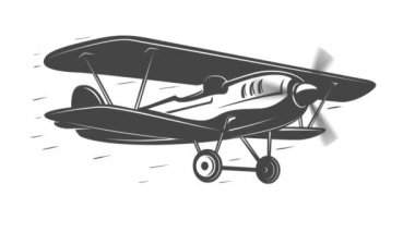 Uçak animasyon hızı çizgilerle.