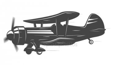 Uçak animasyon hızı çizgilerle.