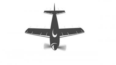 Uçak animasyon hızı çizgilerle.