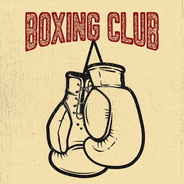 Boxing club. Boxhandskar på vit bakgrund. Design element f — Stock vektor