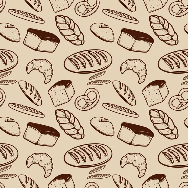 Ekmek. Ekmek, çörek, çörek, kruvasan ile Seamless modeli. Desi