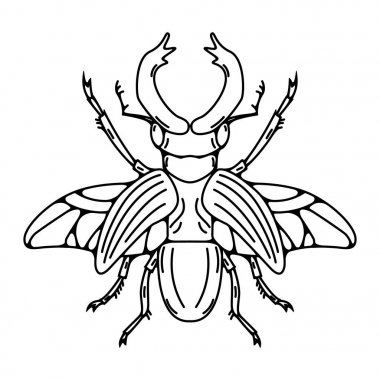 Böcek illüstrasyon izole beyaz arka plan üzerinde. Vektör çizim