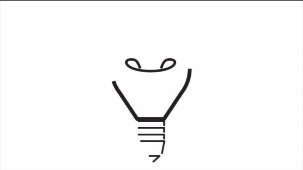 Animation of gestating yellow light bulb — Stock Video