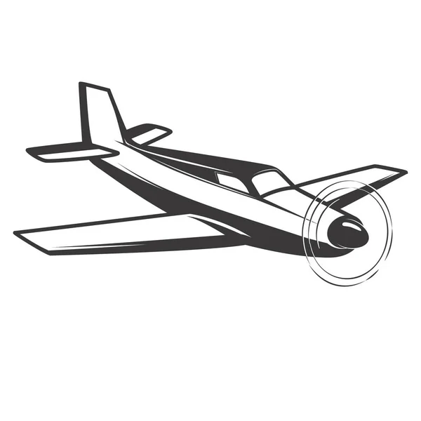 Ilustración del avión aislada sobre fondo blanco . — Vector de stock