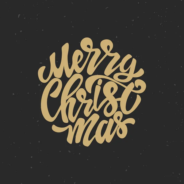 Веселого Різдва. Ручне креслярське написання на гранжевому фоні . — стоковий вектор