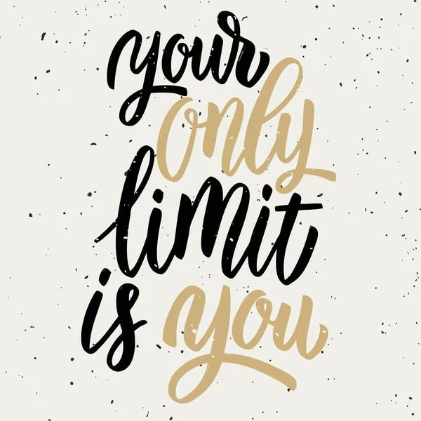 Tek limit sensin. Beyaz arka plan üzerinde izole yazı el çekilmiş.