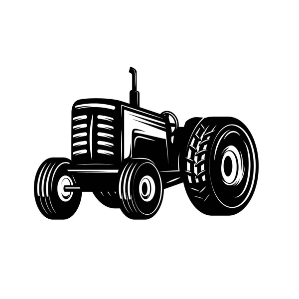 Traktor-Symbol isoliert auf weißem Hintergrund. — Stockvektor