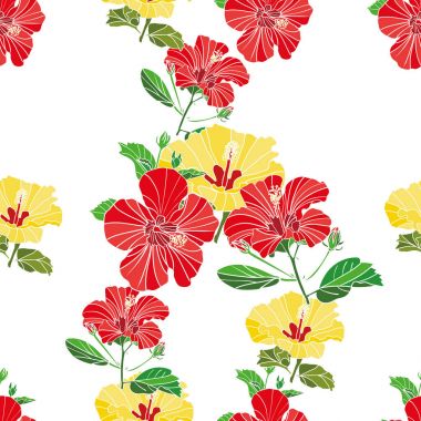 vektör sorunsuz çiçek desenli boyalı çiçek, kumaş, kağıt