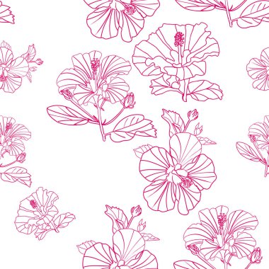 vektör sorunsuz çiçek desenli boyalı çiçek, kumaş, kağıt