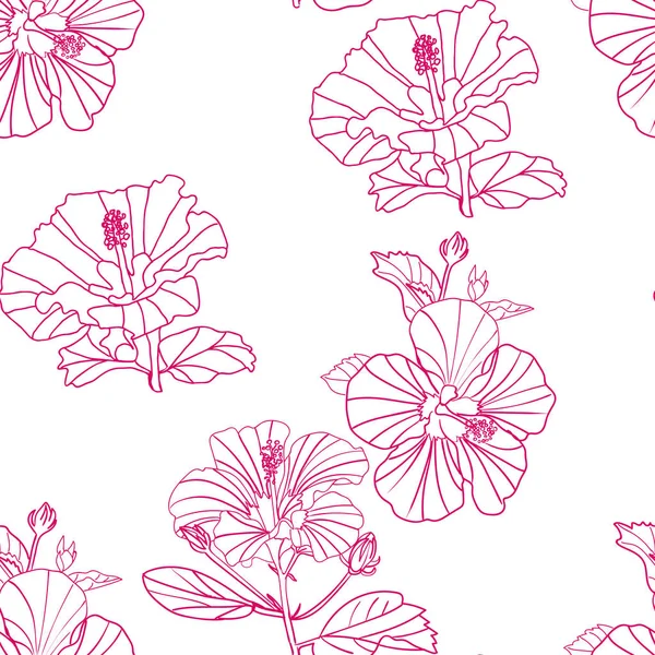 Wektor wzór kwiatowy malowane kwiaty, tkaniny, papier — Wektor stockowy