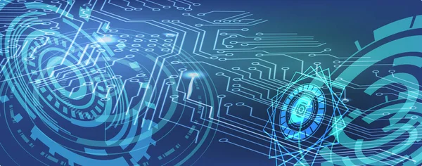 Vektör devre kartı arka plan teknolojisi, illüstrasyon