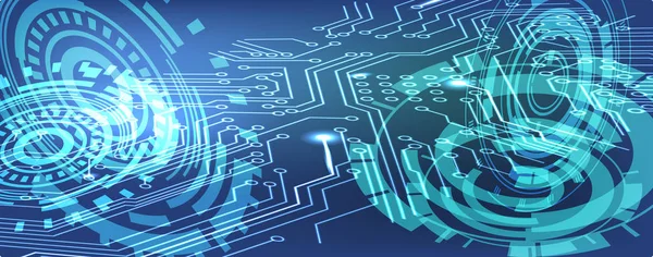 Vektör devre kartı arka plan teknolojisi, illüstrasyon