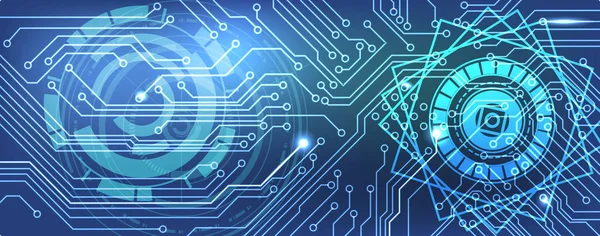 Vektör devre kartı arka plan teknolojisi, illüstrasyon