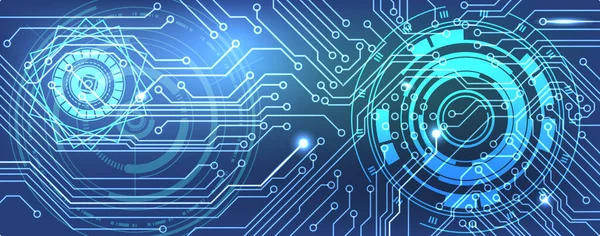 Vektör devre kartı arka plan teknolojisi, illüstrasyon