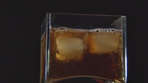 Gelo derrete na bebida — Vídeo de Stock