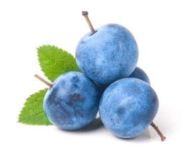 taze karaçalı meyveleri ile yaprakları üzerinde izole beyaz arka plan