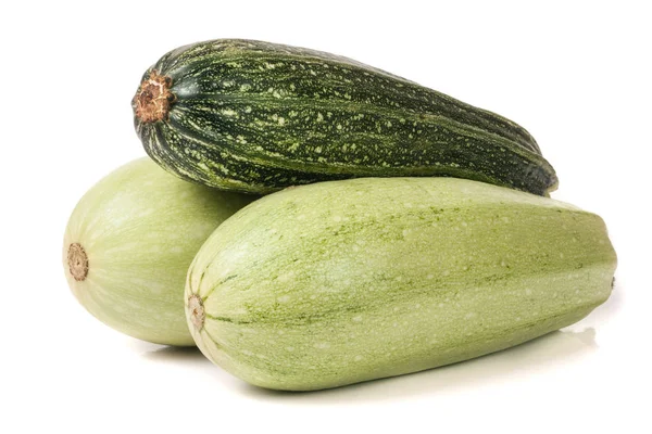 Zucchini und Kürbis isoliert auf weißem Hintergrund — Stockfoto
