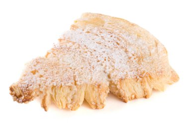 Beyaz arka plan üzerinde izole bir puf kurabiye