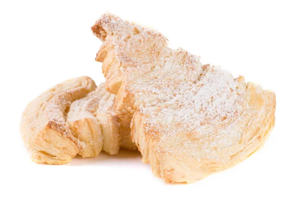 Due biscotti soffiati isolati su sfondo bianco — Foto Stock