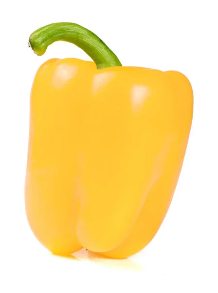 Κίτρινη πιπεριά που απομονώνονται σε λευκό φόντο — Φωτογραφία Αρχείου