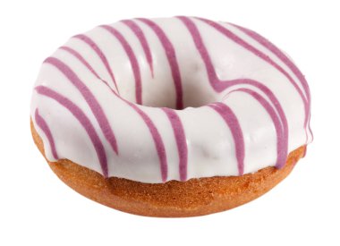 Beyaz arka plan üzerinde izole bir sırlı çörek