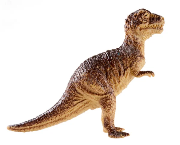 白い背景に孤立した恐竜のおもちゃ — ストック写真