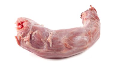 Beyaz arka plan üzerinde izole ham Türkiye boyun