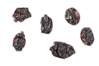 Beyaz arka plan üzerinde üstten görünüm izole kızamık tohumları