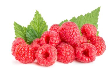 Beyaz arka plan üzerinde izole ahududu. Yığın veya yığın