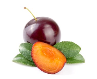 Mor Erik son dilim ile izole üzerinde beyaz arka plan bırakır