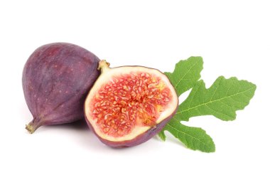 incir meyve ile izole üzerinde beyaz arka plan bırakır