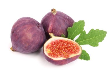 incir meyve ile izole üzerinde beyaz arka plan bırakır