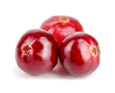 Beyaz arka plan closeup makro'izole kızılcık