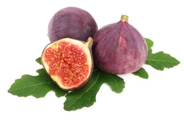 incir meyve ile izole üzerinde beyaz arka plan bırakır