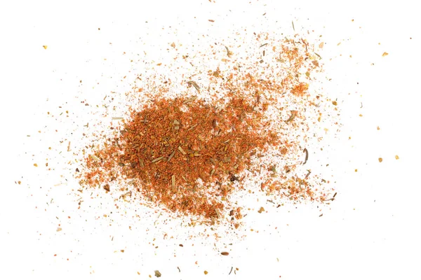 Gemengde specerijen geïsoleerd op een witte achtergrond. Knoflook venkel paprika wortelen peper peterselie, Marjolein, basilicum, selderij, UI — Stockfoto