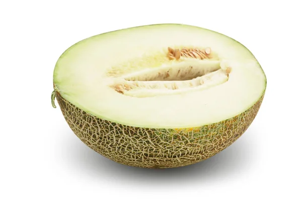 Medio de melón aislado sobre fondo blanco — Foto de Stock