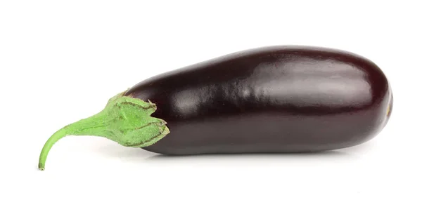 흰 배경에 따로 붙어 있는에 그 소 (Eggplant) 나 오베르 진 채소 — 스톡 사진