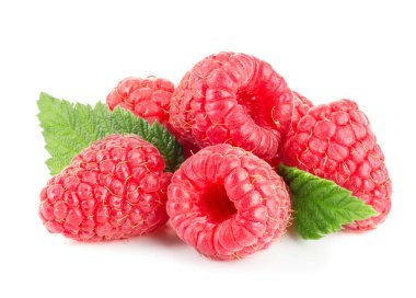 Beyaz arka plan üzerinde izole ahududu. Yığın veya yığın