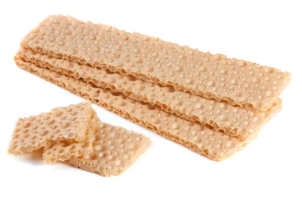 Beyaz arka plan üzerinde izole tahıl crispbreads — Stok fotoğraf