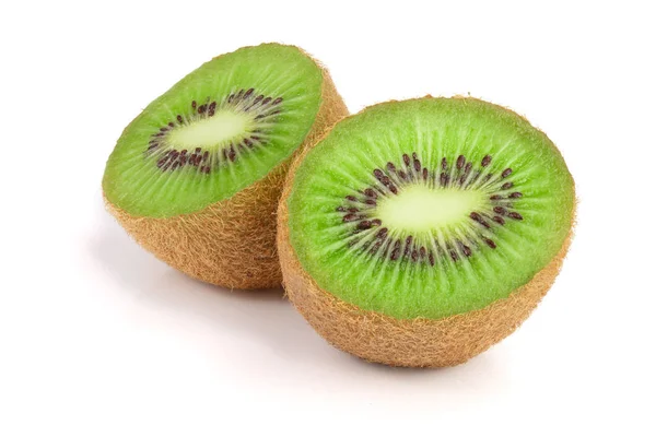 Kiwi fructe izolate pe fundal alb, macro — Fotografie, imagine de stoc